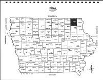 Iowa State Map, Winneshiek County 1989